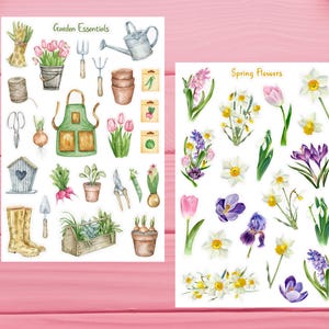 Gardening Sticker Sheet, Garden Planner Stickers, Spring Season Sticker Sheet, Spring Garden Sticker Sheet, Cottagecore Garden Stickers BUY BOTH AND SAVE :)