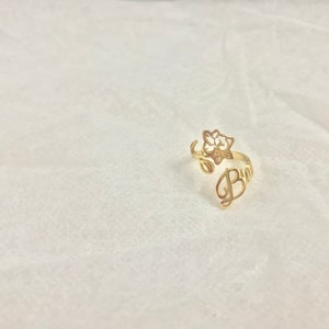 Handmade customized solid brass ring with name