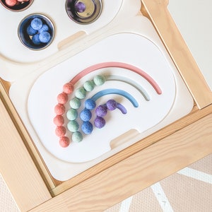 Rainbow Insert for IKEA small Trofast box with Flisat table