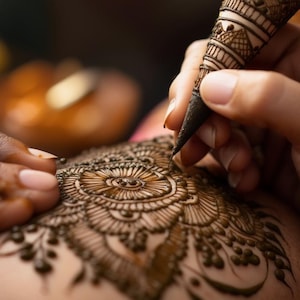 1 Piece Rangeli handmade henna cones - Ready to use mehndi cones temporary tattoo for hands and arms no box sample natural oragnic