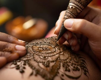 1 Piece Rangeli handmade henna cones - Ready to use mehndi cones temporary tattoo for hands and arms no box sample natural oragnic