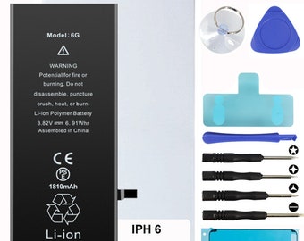 Battery Kit for iPhones Includes Waterproof Sticker, Battery Stickers, MAGNETIC Tools (iPhone 6)