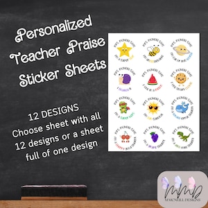 Personalized Teacher Reward Stickers: Classroom Positive Reinforcement