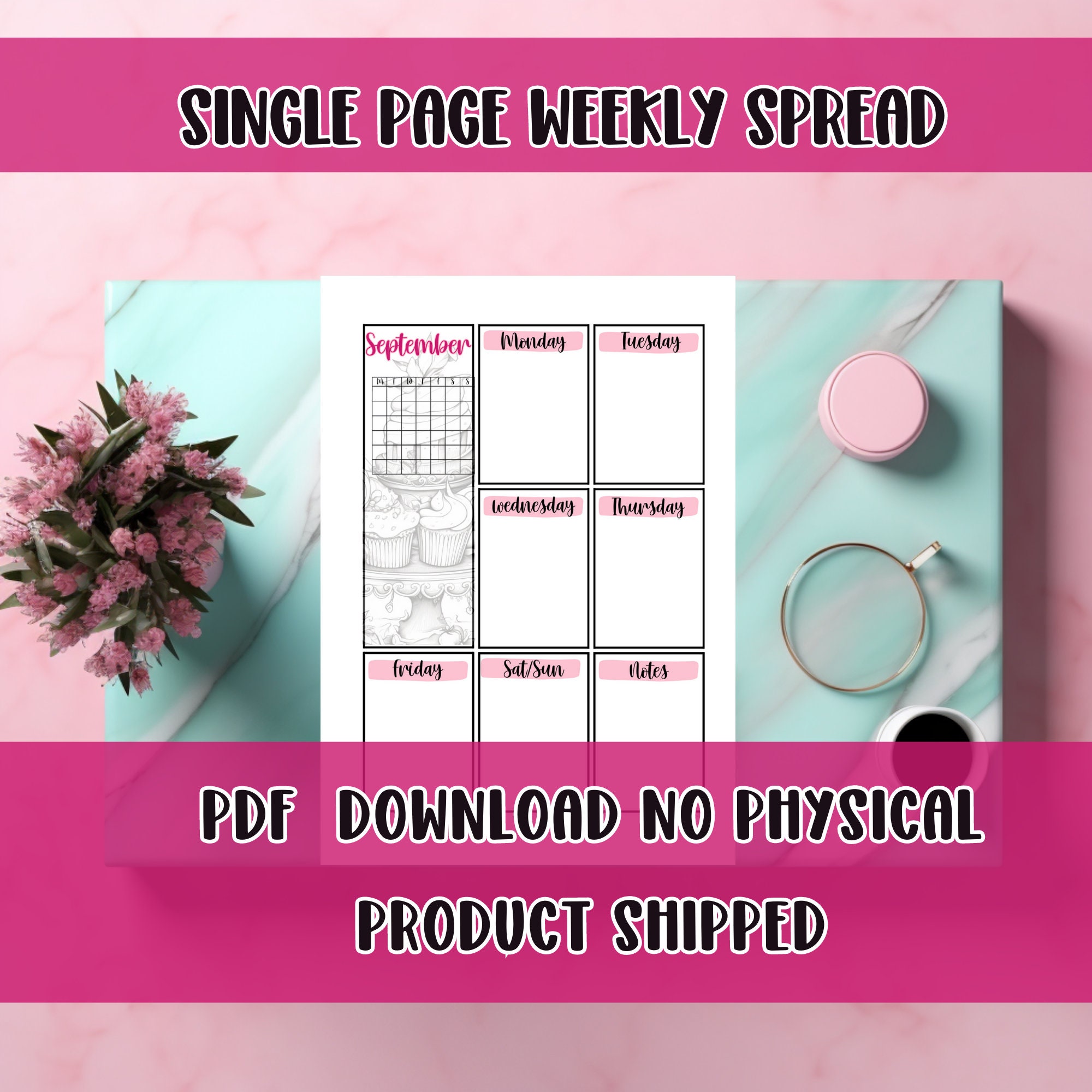 Undated Printable Bullet Journal, Printable Planner, Bujo Pages ...