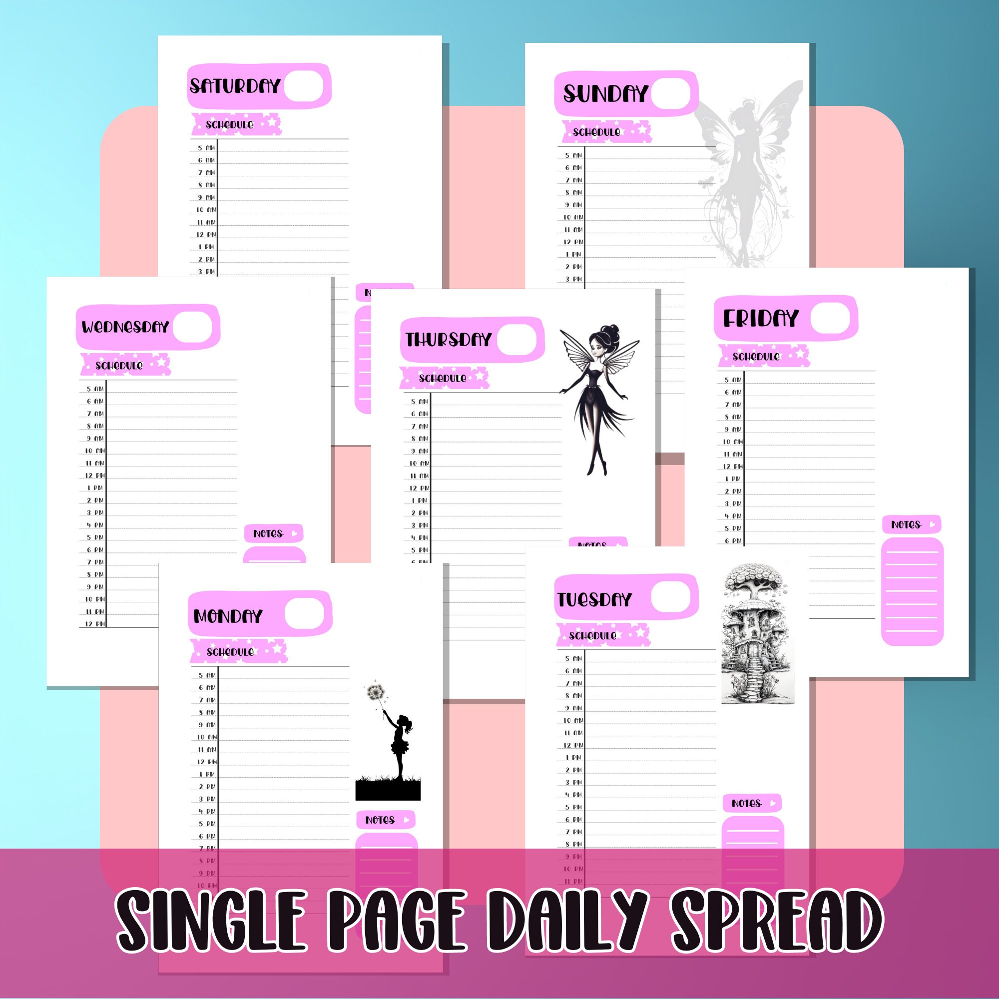 Undated Printable Bullet Journal, Printable Planner, Bujo Pages ...