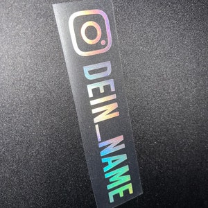 Instagram Namens Sticker Für Auto, Motorrad, Fahrrad, Socialmedia tag