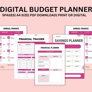 Financial Planner, Budget Planner, Finance Tracker, Budget Template, Portrait Financial Planner, Undated Budget Planner