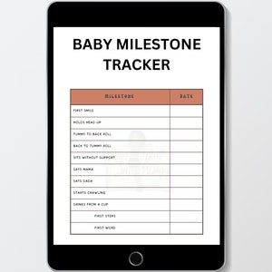 The Ultimate Baby Milestone Tracker | Track Growth | Printable PDF | Perfect Baby Shower Gift | Perfect Gift for New Parents