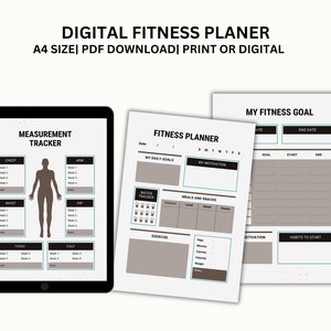 Printable Fitness Planner | Workout Planner | Weight Loss Tracker | Fitness Tracker | Wellness Planner | Workout Tracker