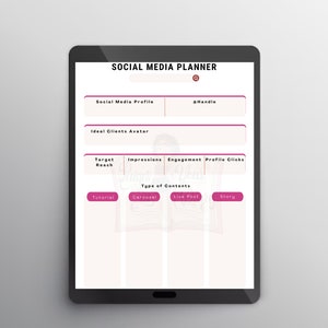Social Media Content Planner Notion - Small Business Social Media Planner Notion Template, Social Media Manager & Influencer Content Planner
