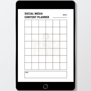 Social Media Content Planner Notion - Small Business Social Media Planner Notion Template, Social Media Manager & Influencer Content Planner