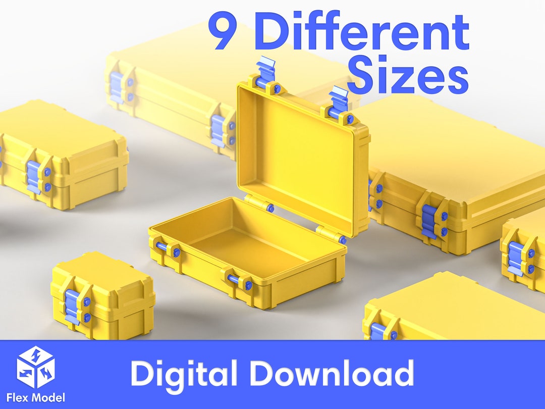 3D Printable Storage Box STL File, Box STL File Digital Instant