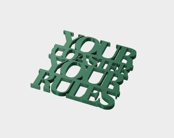 3D Printable Rules Beer Coaster