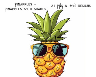 Pineapples SVG PNG, Pinapple Cut File, Cricut, Sublimation Projects, Pinapple Fruit svg, Tropical svg, Summer svg, Aloha svg