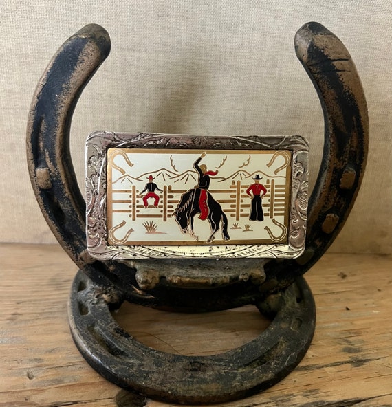 Vintage 1950’s Rockmount Ranch Rodeo Belt Buckle - image 1