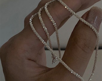 Beliebte silberfarbenen funkelnden Schlüsselbein Kristall Kette Choker Halskette Kragen für Frauen und Männer Fine Jewelry Hochzeit Geburtstagsgeschenk