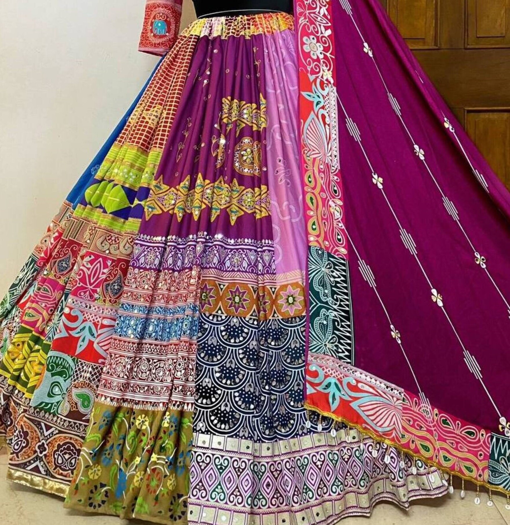 Navratri Festive Charm Printed Cotton Lehenga Choli Set