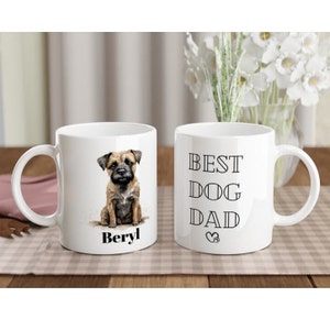 Personalised Border terrier mug | border terrier lovers gift | coffee mug | best dog dad | gift for him | dog gift