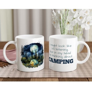 wild camping Ceramic Mug | camping lovers gift | outdoor lovers scenery mug | gift for him gift for her | walking climbing adventure