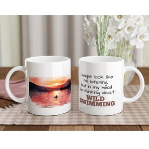 wild swimming mug | cold water swimming gift | swimming gift ceramic mug | wild swimmer gift | coffee tea mug