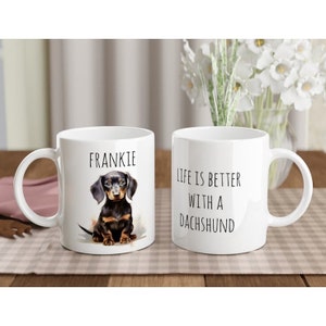 personalised dachshund mug | sausage dog lovers gift | coffee mug | gifts for tea lovers | gift for him | gift for her | dog gift