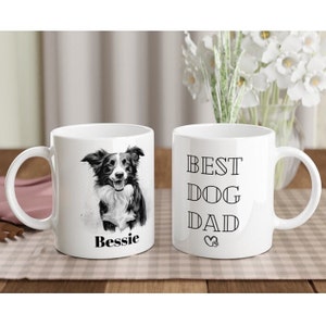 Personalised border collie mug | border collie lovers gift | coffee mug | best dog dad | gift for him | dog gift
