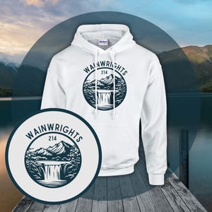 Wainwright wanderer 214 | lake district lovers gift | hiking outdoor mountain scene | Heavyweight Classic Unisex Pullover Hoodie