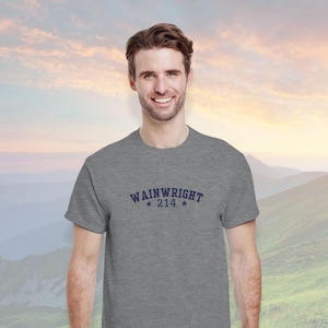 Wainwright 214 embroidered Unisex T shirt | lake district lovers gift | bagging wainwrights adventure outdoor hiking