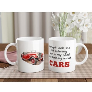 Vintage Cars Ceramic Mug | car lovers gift mug | car mug | gift for him | tea lover gift | coffee mug
