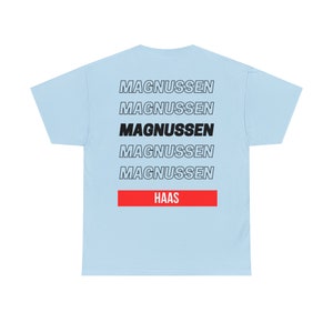 Camiseta F1 - Camiseta Kevin Magnussen 20 - Camiseta de campeón de carreras de Fórmula 1, Unisex, Ropa F1, Ropa de automovilismo, Camiseta F1, Camiseta F1, Haas imagen 10