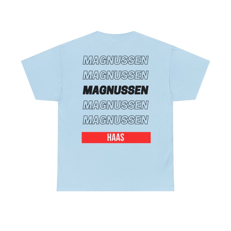 Camiseta F1 - Camiseta Kevin Magnussen 20 - Camiseta de campeón de carreras de Fórmula 1, Unisex, Ropa F1, Ropa de automovilismo, Camiseta F1, Camiseta F1, Haas imagen 10