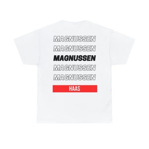 Camiseta F1 - Camiseta Kevin Magnussen 20 - Camiseta de campeón de carreras de Fórmula 1, Unisex, Ropa F1, Ropa de automovilismo, Camiseta F1, Camiseta F1, Haas imagen 4