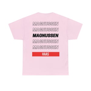 Camiseta F1 - Camiseta Kevin Magnussen 20 - Camiseta de campeón de carreras de Fórmula 1, Unisex, Ropa F1, Ropa de automovilismo, Camiseta F1, Camiseta F1, Haas imagen 8