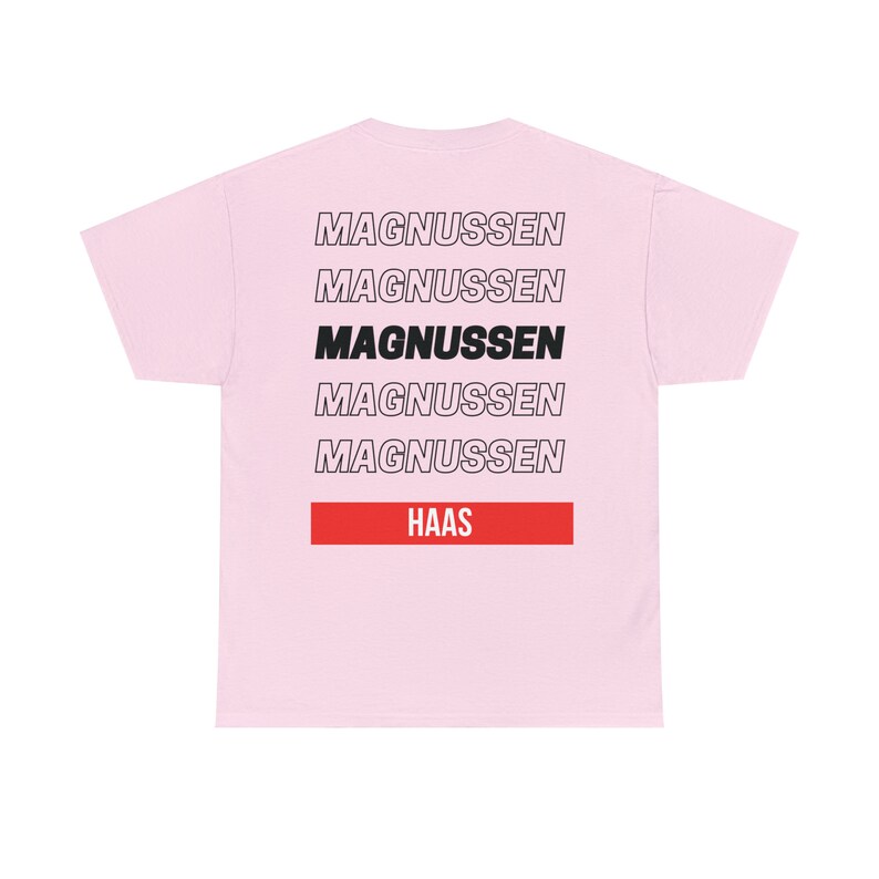Camiseta F1 - Camiseta Kevin Magnussen 20 - Camiseta de campeón de carreras de Fórmula 1, Unisex, Ropa F1, Ropa de automovilismo, Camiseta F1, Camiseta F1, Haas imagen 8