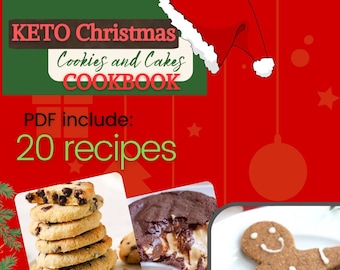 SALE  Keto Diet Desserts Cookbook Christmas , e-book, pdf, 20 recipes for cookies, cakes and muffins. last chance before valentine edition