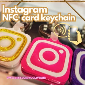 Llavero NFC personalizado de Instagram – Etiqueta de redes sociales impresa en 3D – Tarjeta de presentación digital – Comparte tu perfil con un toque – Regalo inteligente sin contacto. ¡Compra ahora!