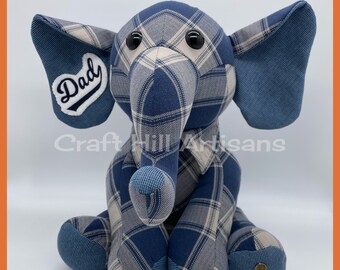 Elephant Memory Keepsake: Handcrafted Clothing Memorial Gift