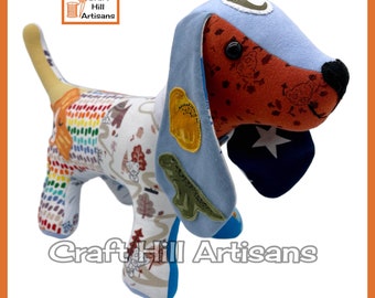 Baby Clothes Memory Dachshund , Sausage Dog Keepsake. Babies outfits turned into a decorative keepsake.