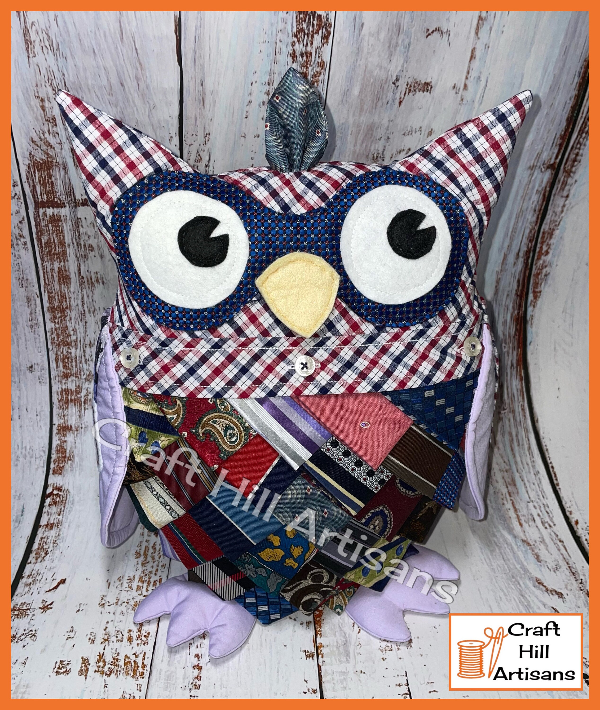Memory Owl Keepsake: Clothing Remembrance Gift (12" Tall)