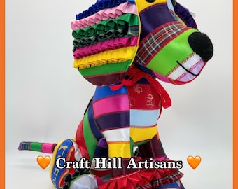 Rosette Memory SPANIEL DOG made from show rosettes you provide. Preserve the memories without taking up space!