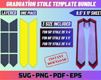 Graduation Stole Template, Graduation Stole svg, Stole Template, Graduation Template, Graduation Svg, Stole template Sublimation