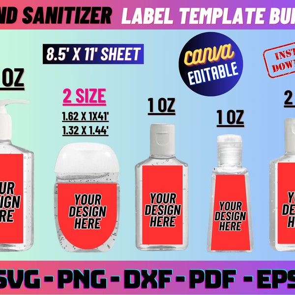 Hand Sanitizer Label Template, Hand Sanitize Label Template, Hand Sanitize Label 1 0z Customize, Hand Sanitize blank template svg