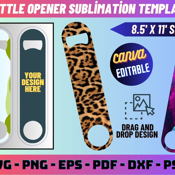 Bottle Opener Template svg, Sublimation Template, Sublimation template, beer bottle opener template, Bottle Opener Svg