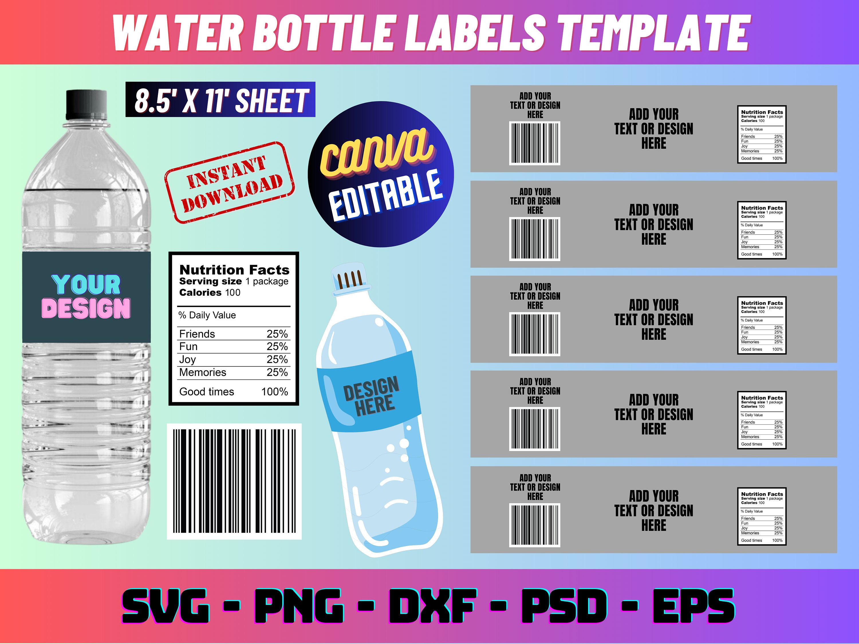 It's a Boy Water Bottle Labels for Baby Shower - Choose One of 3 Designs by  PaintTheD…
