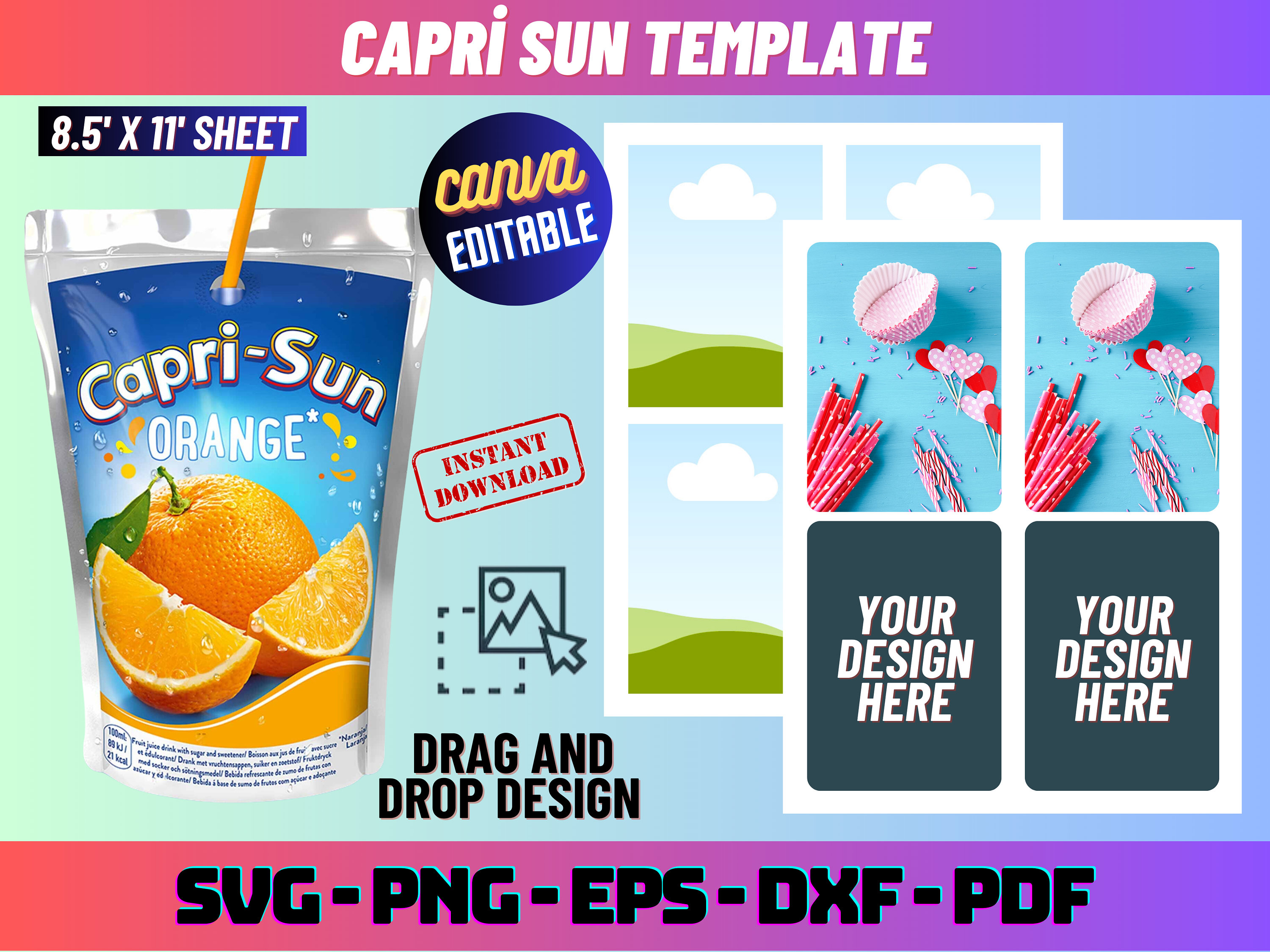 FNAF Capri Sun Labels Designed by me for a #fivenightsatfreddys Birt