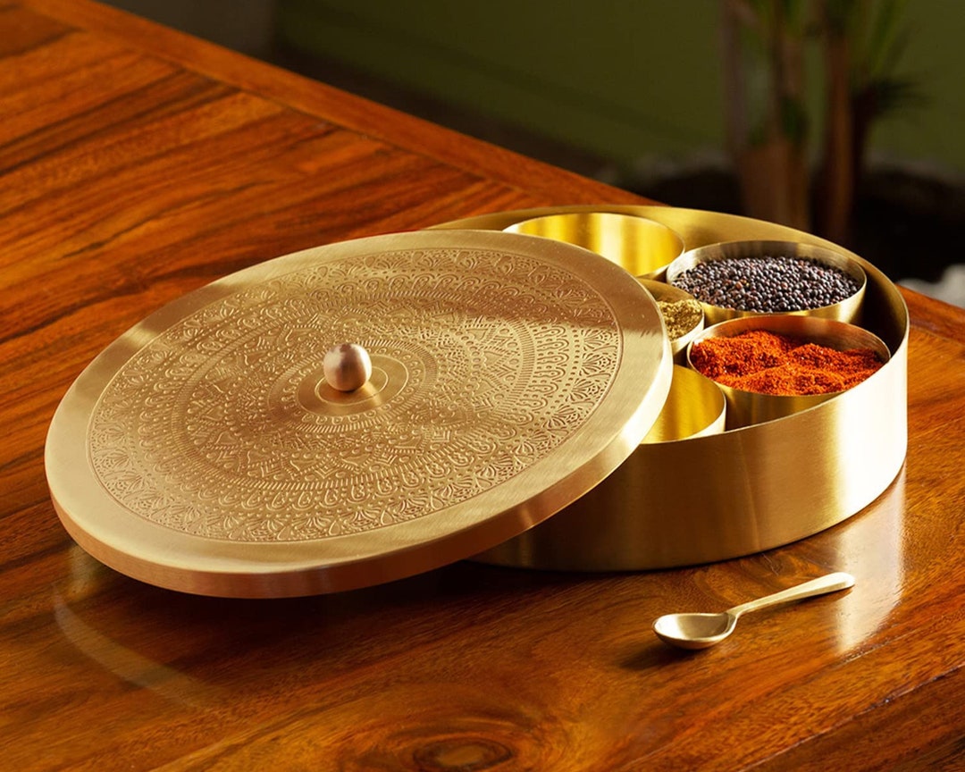 Quality Indian Spices Box Set for Storing Spices Handcrafted Spice Box
