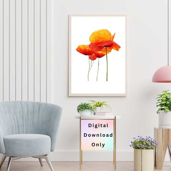 Eye-catching flower print at fire place for home decor | Fire place decor | Flower wall Print | Floral Print | Instant Download & Print!