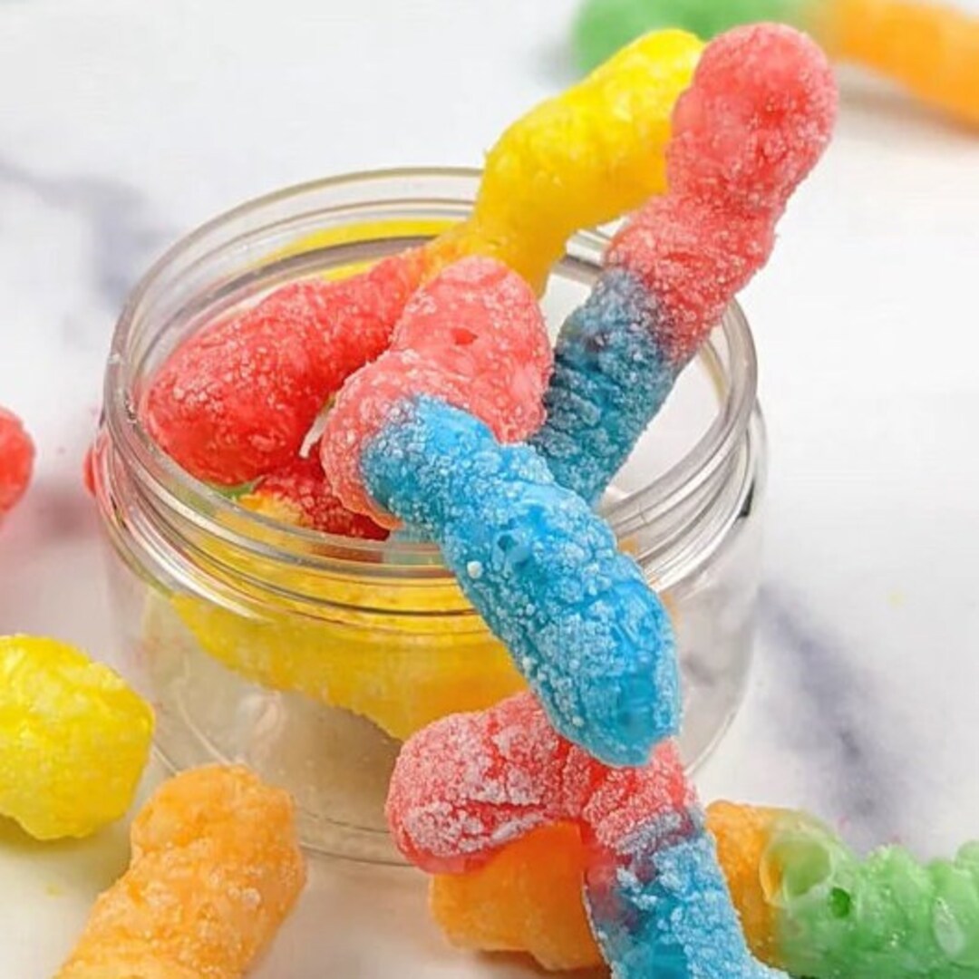 Worm Puffs / Small Bag / Freezedried Gummy Worms Etsy