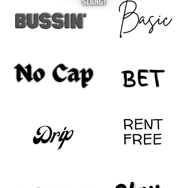 2023 Slang SVG | Cool kid phrases SVG | Trendy Phrases in 2023 svg