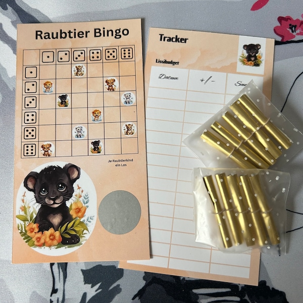 Raubtier Bingo